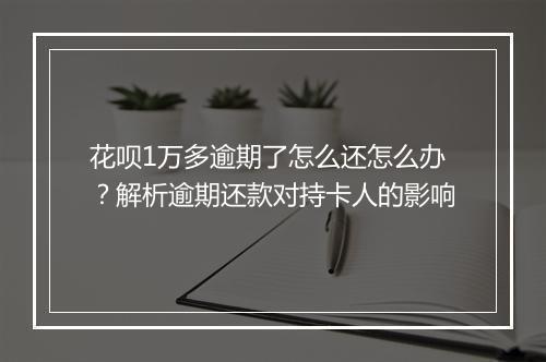 花呗1万多逾期了怎么还怎么办？解析逾期还款对持卡人的影响