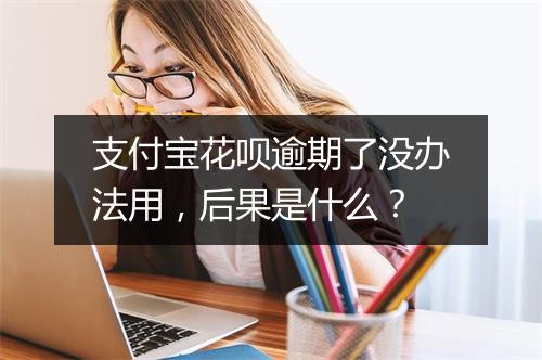 支付宝花呗逾期了没办法用，后果是什么？