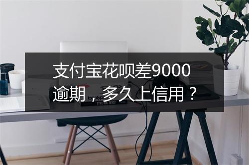 支付宝花呗差9000逾期，多久上信用？