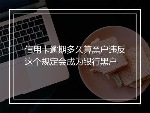 信用卡逾期多久算黑户违反这个规定会成为银行黑户