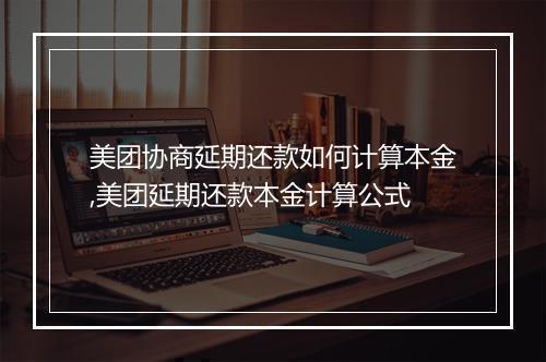 美团协商延期还款如何计算本金,美团延期还款本金计算公式