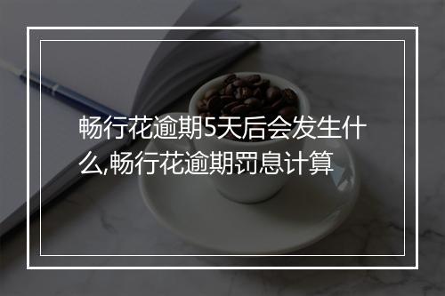 畅行花逾期5天后会发生什么,畅行花逾期罚息计算