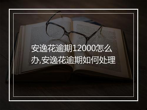 安逸花逾期12000怎么办,安逸花逾期如何处理