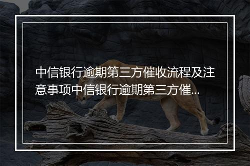 中信银行逾期第三方催收流程及注意事项中信银行逾期第三方催收方式选择及效果评估中信银行逾期第三方催收公司推荐及经验分享中信银行逾期第三方催收费用及合作方式介绍中信