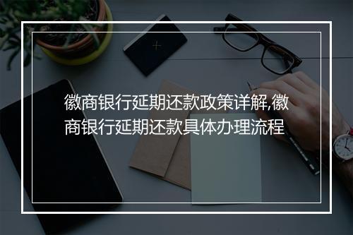 徽商银行延期还款政策详解,徽商银行延期还款具体办理流程