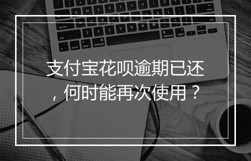 支付宝花呗逾期已还，何时能再次使用？