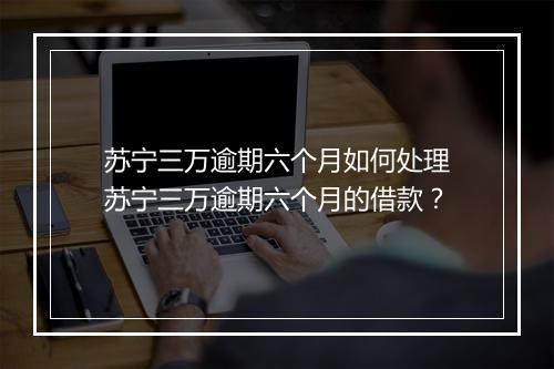 苏宁三万逾期六个月如何处理苏宁三万逾期六个月的借款？
