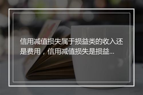 信用减值损失属于损益类的收入还是费用，信用减值损失是损益类科目吗