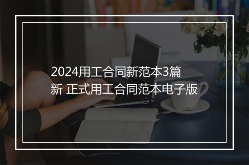 2024用工合同新范本3篇新 正式用工合同范本电子版