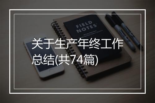 关于生产年终工作总结(共74篇)