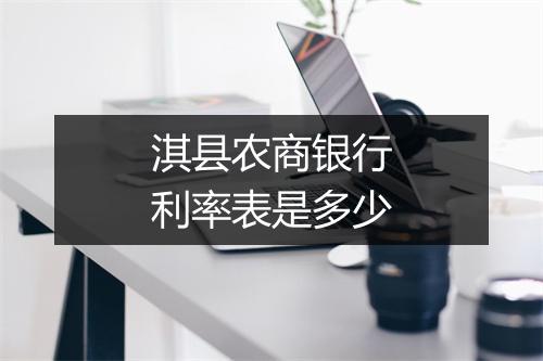 淇县农商银行利率表是多少