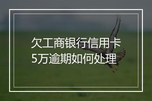 欠工商银行信用卡5万逾期如何处理