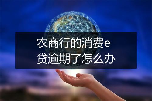 农商行的消费e贷逾期了怎么办