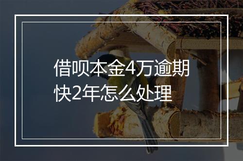 借呗本金4万逾期快2年怎么处理