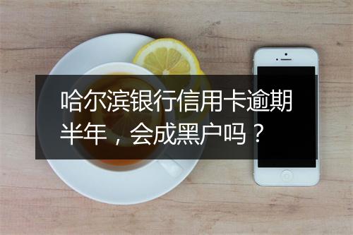 哈尔滨银行信用卡逾期半年，会成黑户吗？