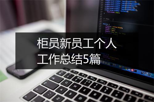 柜员新员工个人工作总结5篇