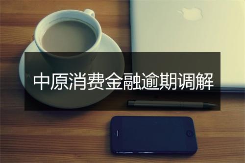 中原消费金融逾期调解