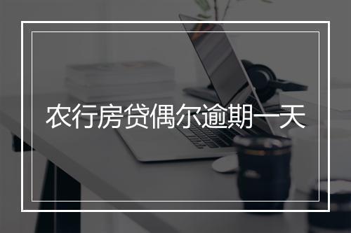 农行房贷偶尔逾期一天