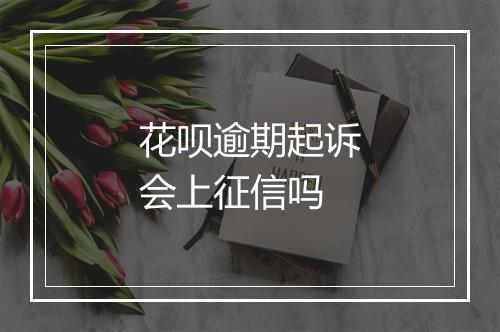 花呗逾期起诉会上征信吗