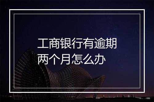 工商银行有逾期两个月怎么办