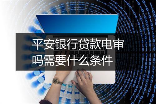 平安银行贷款电审吗需要什么条件