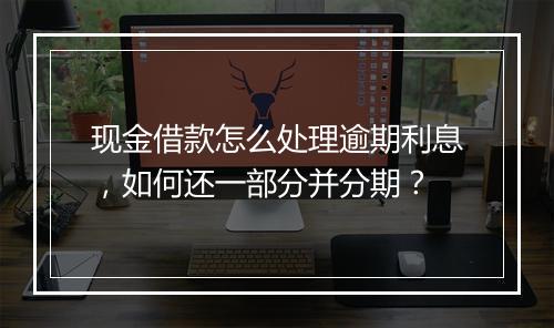 现金借款怎么处理逾期利息，如何还一部分并分期？