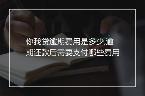 你我贷逾期费用是多少,逾期还款后需要支付哪些费用