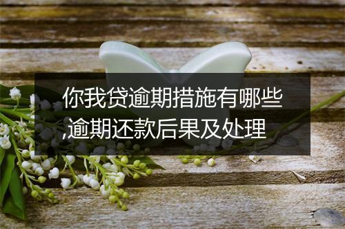 你我贷逾期措施有哪些,逾期还款后果及处理