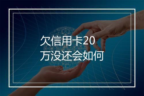 欠信用卡20万没还会如何