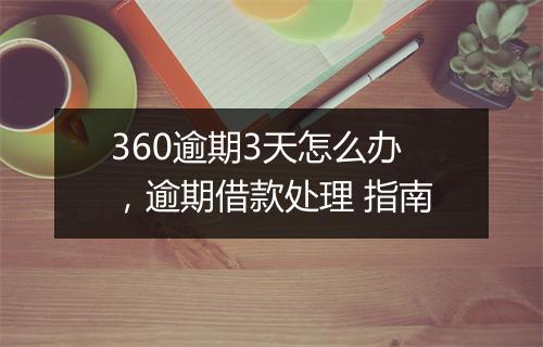 360逾期3天怎么办，逾期借款处理 指南