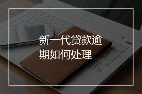 新一代贷款逾期如何处理