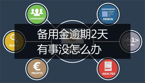 备用金逾期2天有事没怎么办