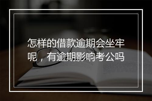 怎样的借款逾期会坐牢呢，有逾期影响考公吗
