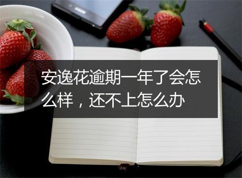 安逸花逾期一年了会怎么样，还不上怎么办