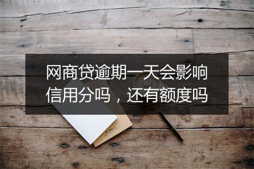 网商贷逾期一天会影响信用分吗，还有额度吗