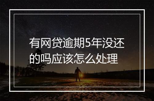 有网贷逾期5年没还的吗应该怎么处理