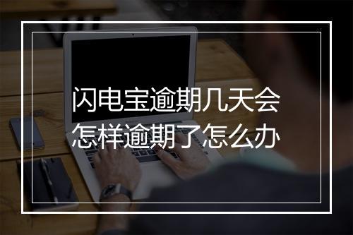 闪电宝逾期几天会怎样逾期了怎么办