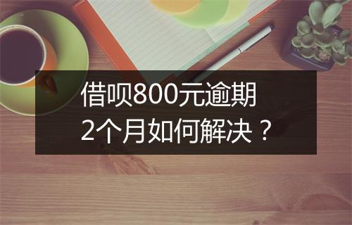 借呗800元逾期2个月如何解决？