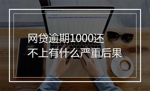 网贷逾期1000还不上有什么严重后果