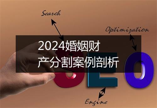 2024婚姻财产分割案例剖析