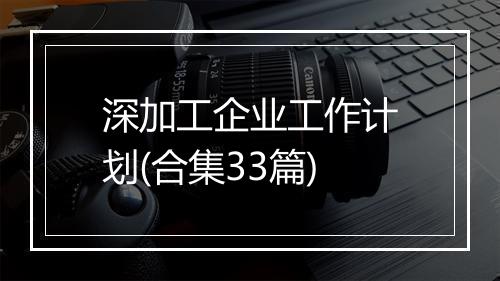 深加工企业工作计划(合集33篇)