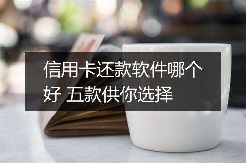 信用卡还款软件哪个好 五款供你选择