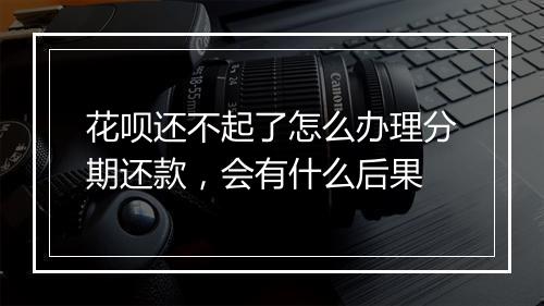 花呗还不起了怎么办理分期还款，会有什么后果