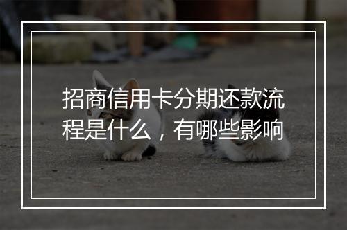 招商信用卡分期还款流程是什么，有哪些影响