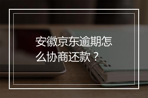 安徽京东逾期怎么协商还款？