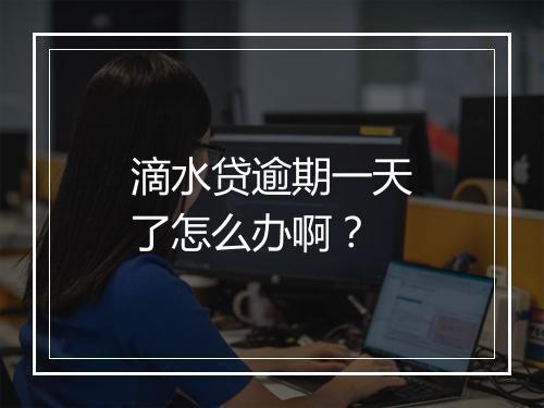 滴水贷逾期一天了怎么办啊？