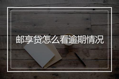 邮享贷怎么看逾期情况