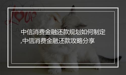 中信消费金融还款规划如何制定,中信消费金融还款攻略分享