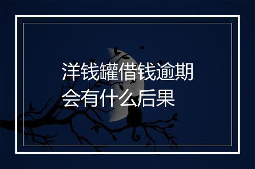 洋钱罐借钱逾期会有什么后果