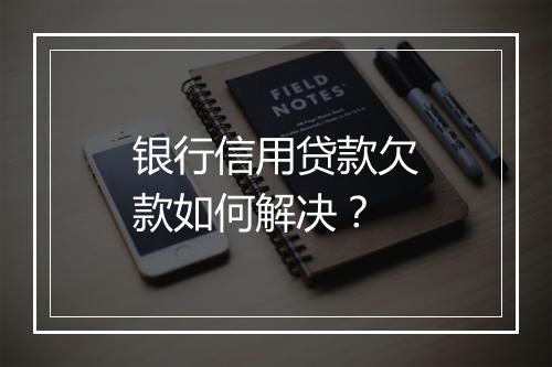 银行信用贷款欠款如何解决？